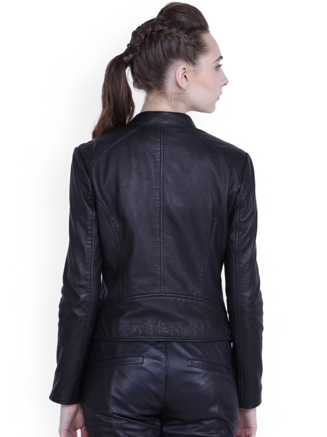 Women's Genuine Lambskin Leather Hooded Jacket - Black Tough Biker Style with Detachable Hood | Perfect for Motorcycle Riding, Winter Fashion & Outdoor Adventures