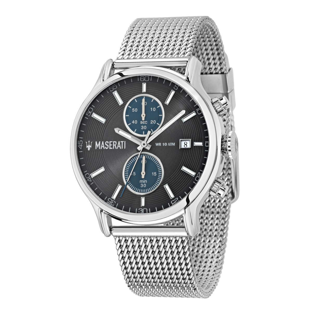 MASERATI R8873618003 Luxury Fashion Watch for Men - Waterproof Chronograph Wristwatch with Stainless Steel Band - Perfect for Business, Formal Events & Daily Wear