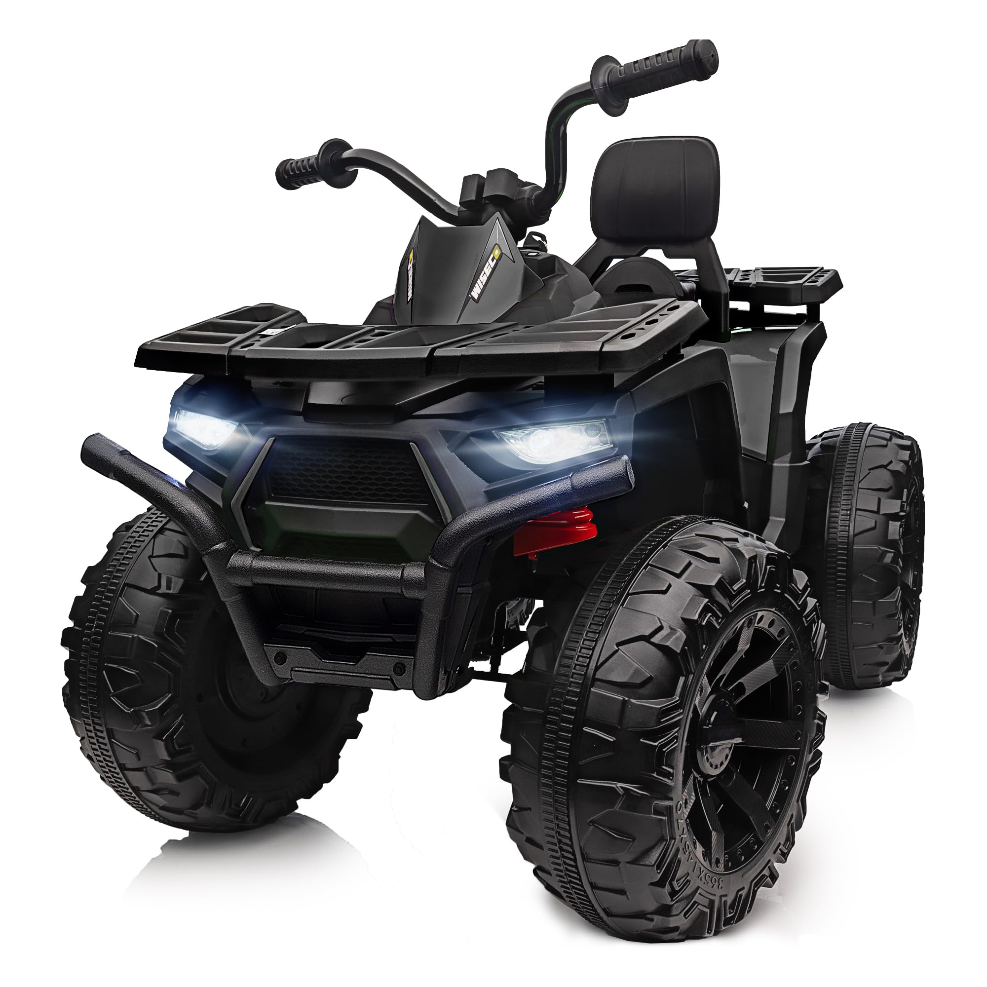 24V Kids ATV 4 Wheeler - 400W Motor Electric Ride On Toy Car for Big Kids, 2 Seater Black - Perfect for Outdoor Play, Backyard Adventures & Off-Road Fun
