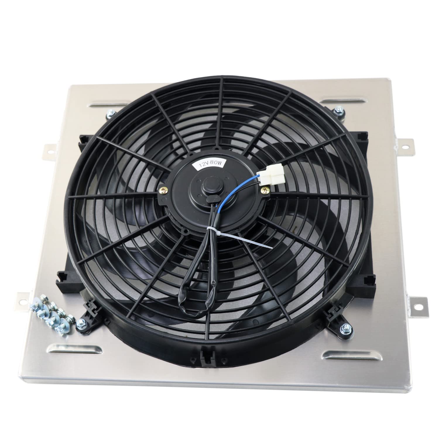 Aluminum Radiator Shroud with Electric Fan for 1960-1966 Ford Mustang Falcon Comet V8 - High Performance Cooling Upgrade for Classic Car Restoration & Hot Rod Builds