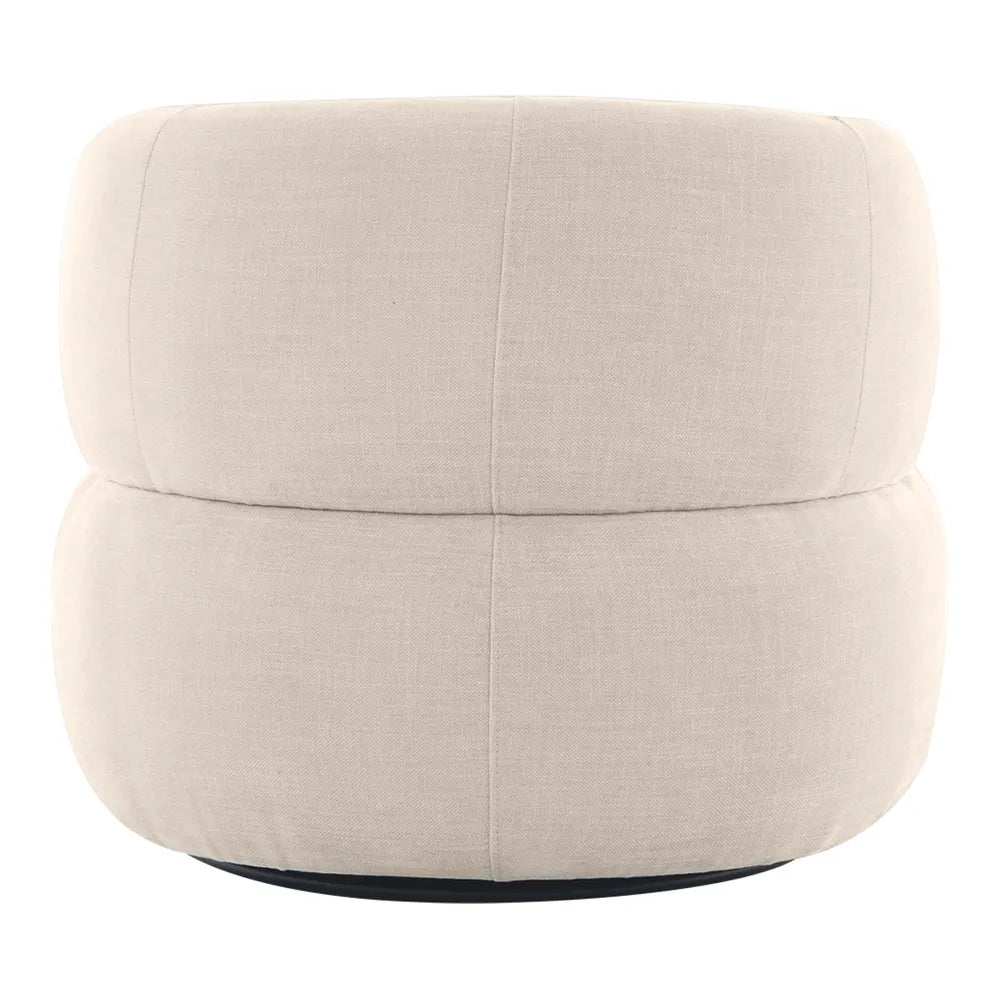 Greenwich Occasional Chair - Natural Chenille Upholstered Accent Chair for Living Room, Bedroom & Office - Comfortable Modern Lounge Seating for Relaxing & Reading