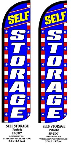Patriotic Windless Swooper Feather Flag Kit - 2 Pack with Pole & Ground Spikes for Yard, Business, and Events | American Theme Outdoor Decoration