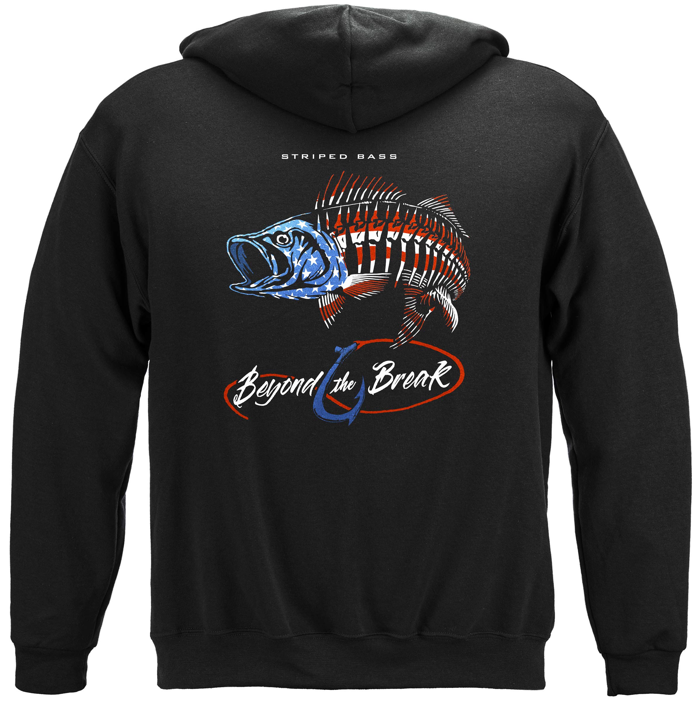 Erazor Bits Patriotic Fish Hoodies - Fishing Themed Cotton Jackets for Outdoor Adventures and Casual Wear