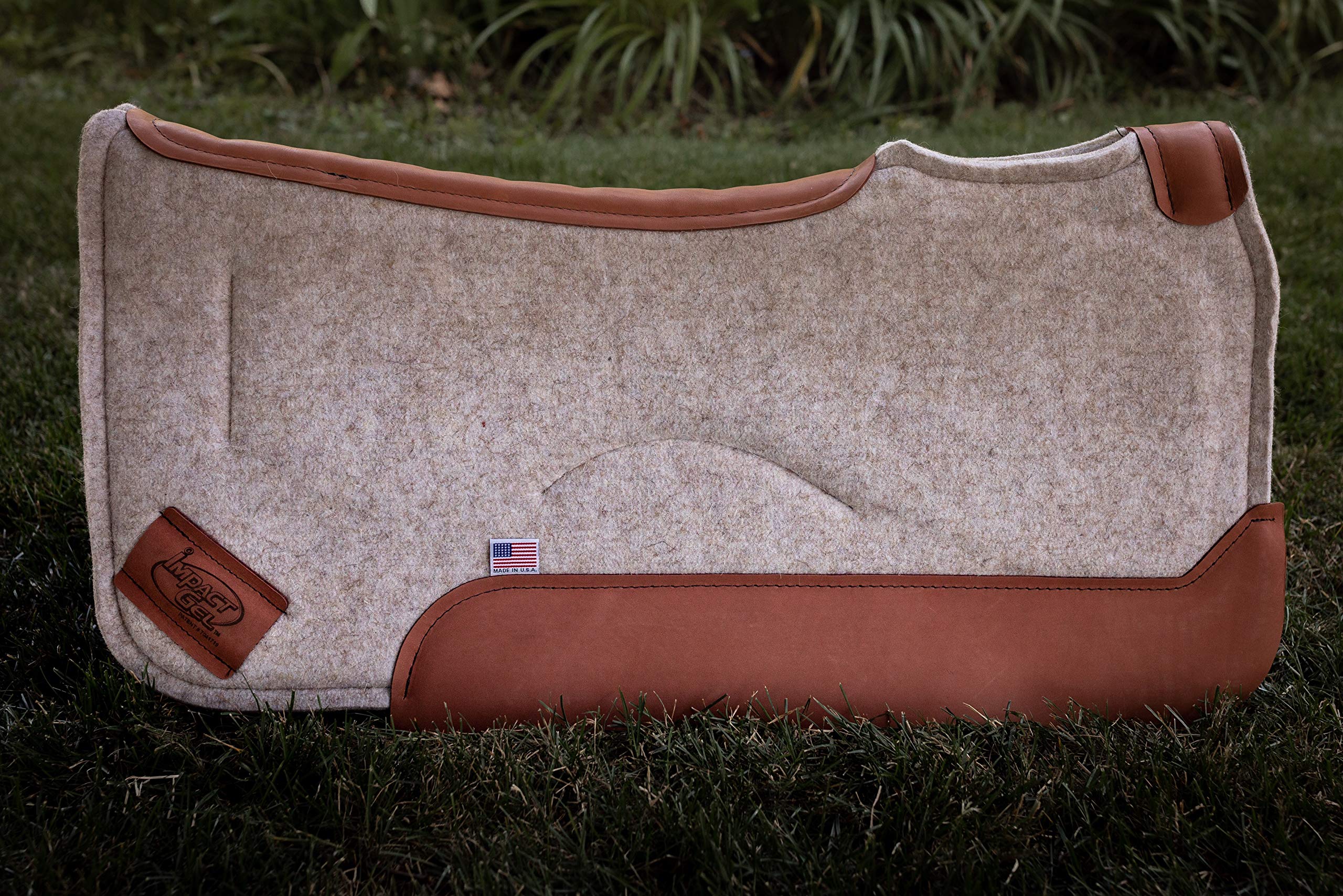 Impact Gel Contour Saddle Pad - Shock Absorbing Horse Riding Pad for Comfort & Performance - Perfect for Trail Riding, Dressage & Jumping