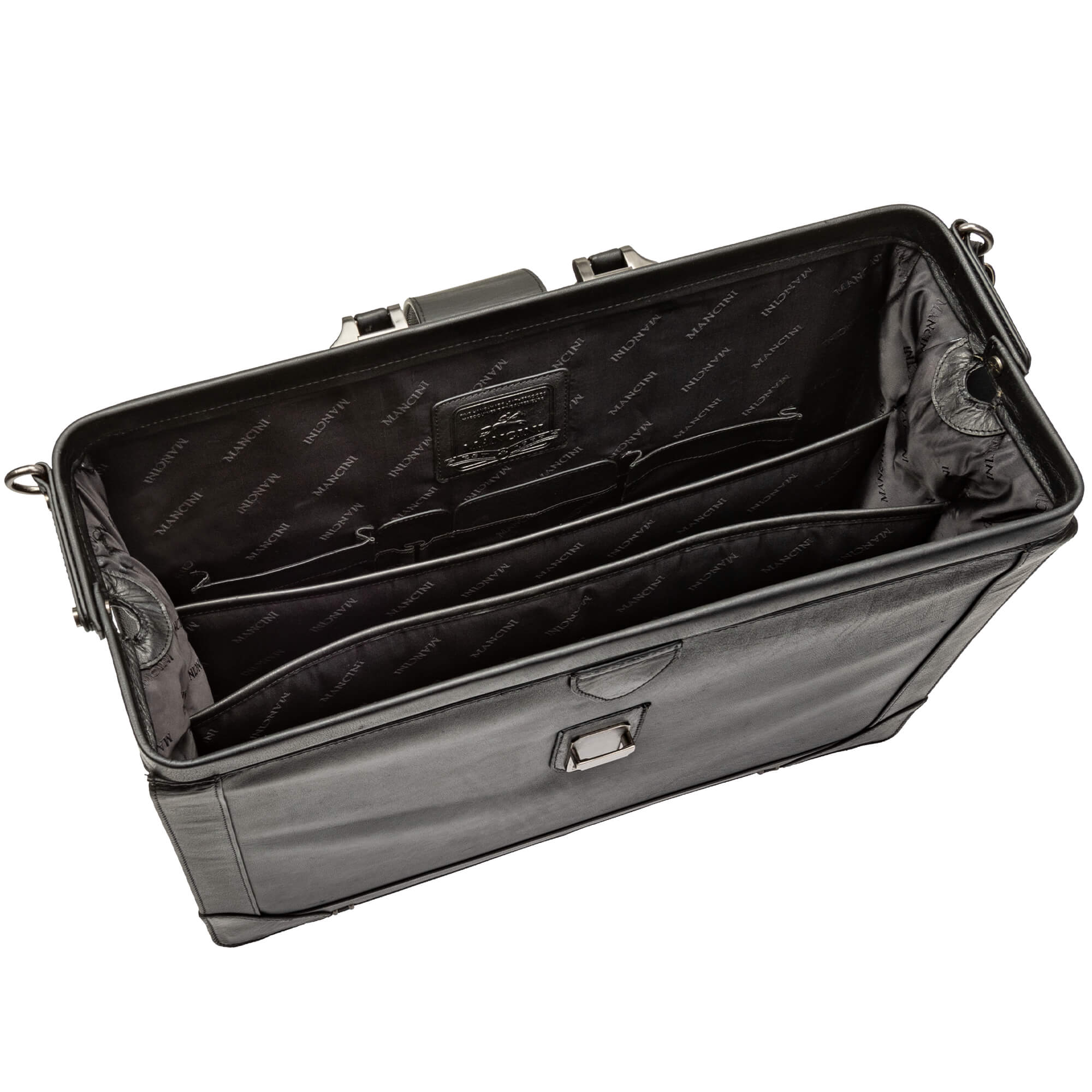 Premium Buffalo Leather Litigator Briefcase for 17.3