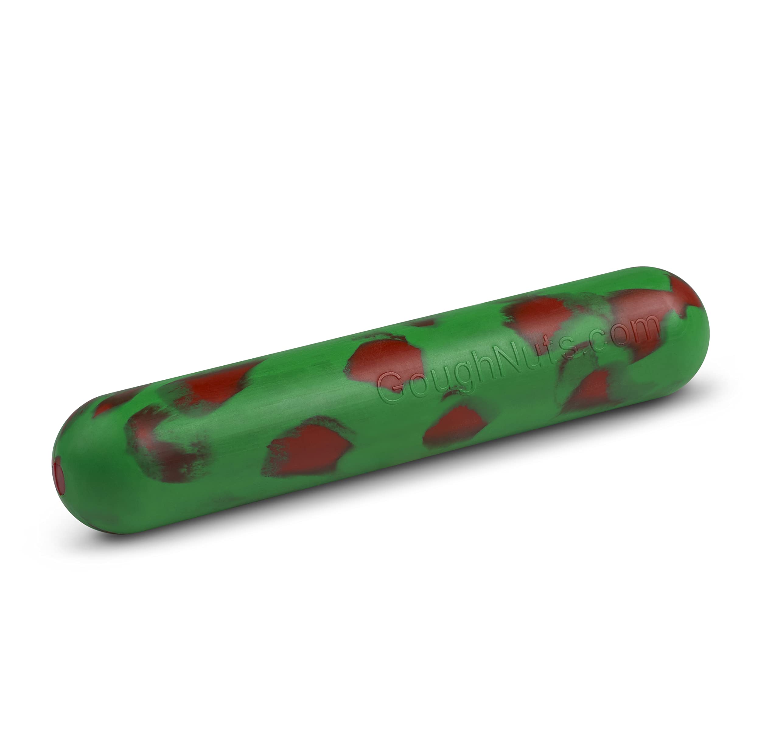 Goughnuts Virtually Indestructible Dog Chew Toy for Aggressive Chewers - Heavy Duty Chew Stick for Small to Medium Dogs - Durable Green Rubber Dog Toy for Training, Playtime & Anxiety Relief