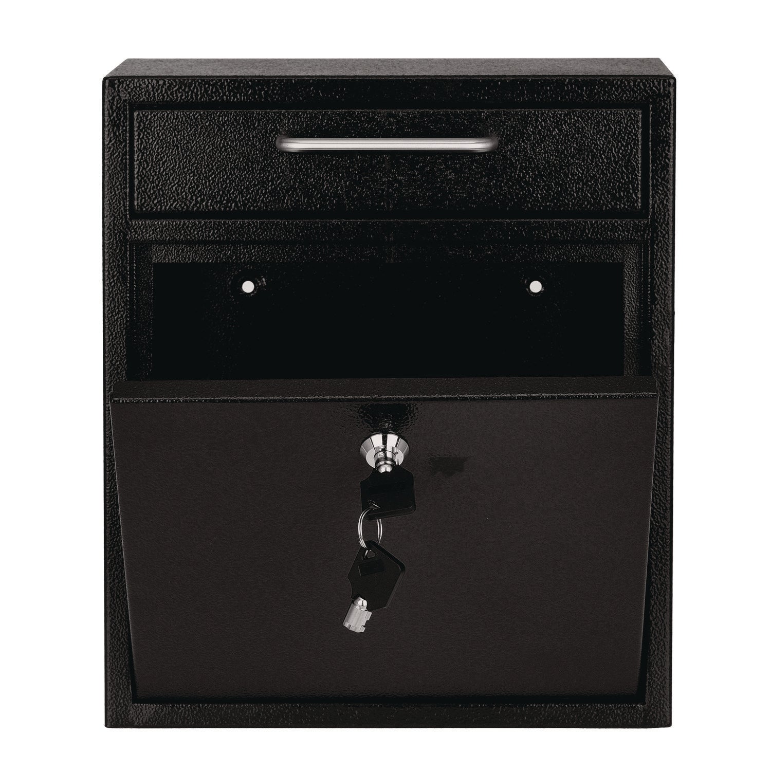 AdirOffice Medium Ultimate Wall Mounted Mailbox - 10.4 x 4.5 x 12 Inches, Black - Weatherproof Outdoor Mail Slot for Home, Office & Apartment - Perfect for Letters, Packages & Newspaper Delivery