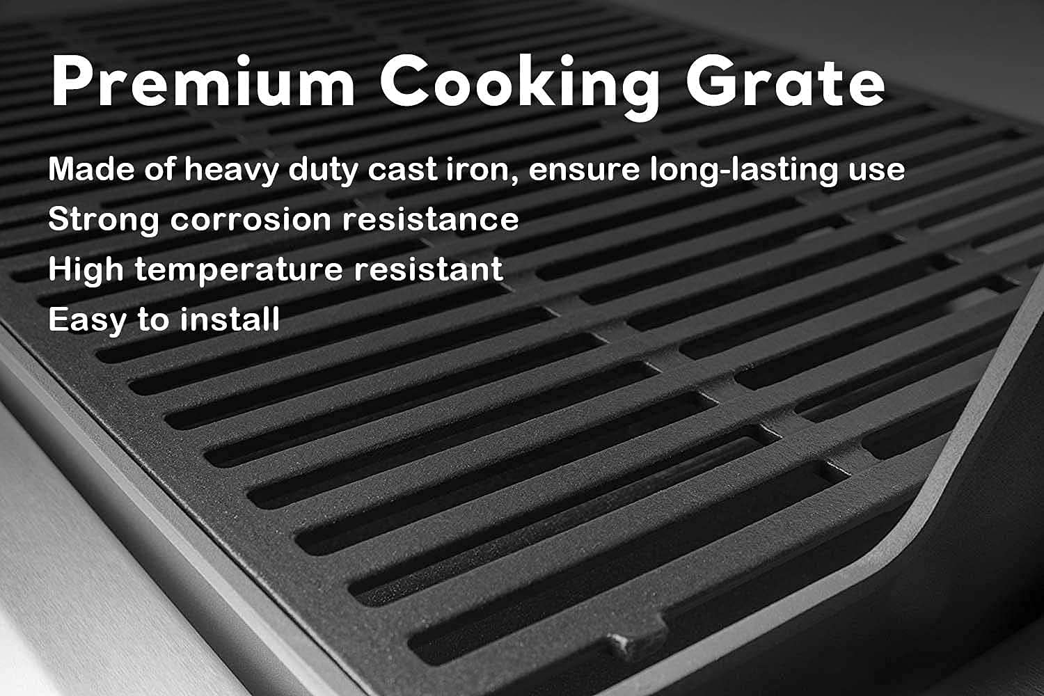 Uniflasy 7735 15.3 Inch & 7637 17.5 Inch Flavorizer Bars - Cast Iron Grill Griddle Replacement Parts for Weber Spirit 200 Series (E210, E220, S210, S220) - Perfect for Backyard BBQs, Outdoor Cooking & Grill Maintenance