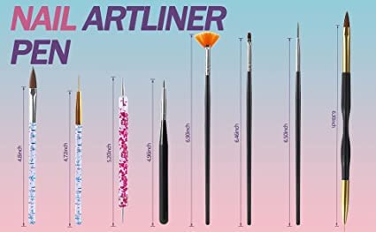 **31pcs Professional Nail Art Brush Set - Dotting Tools, Dust Brush, Striping Brushes & Drawing Pen for DIY Nail Designs | Perfect for Salon, Home Manicure & Nail Art Enthusiasts**