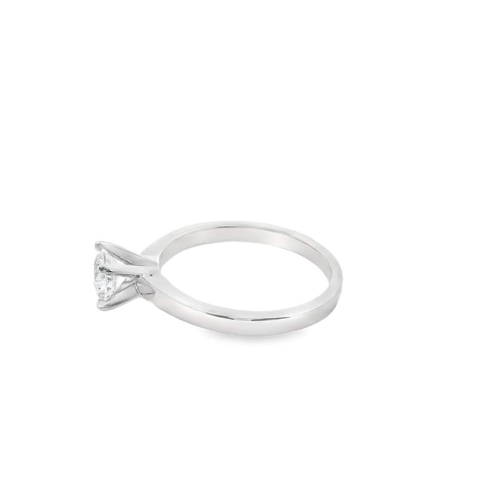 0.51ct Round Canadian Diamond Solitaire Engagement Ring in 14k White Gold - Perfect for Proposals, Anniversaries & Special Occasions