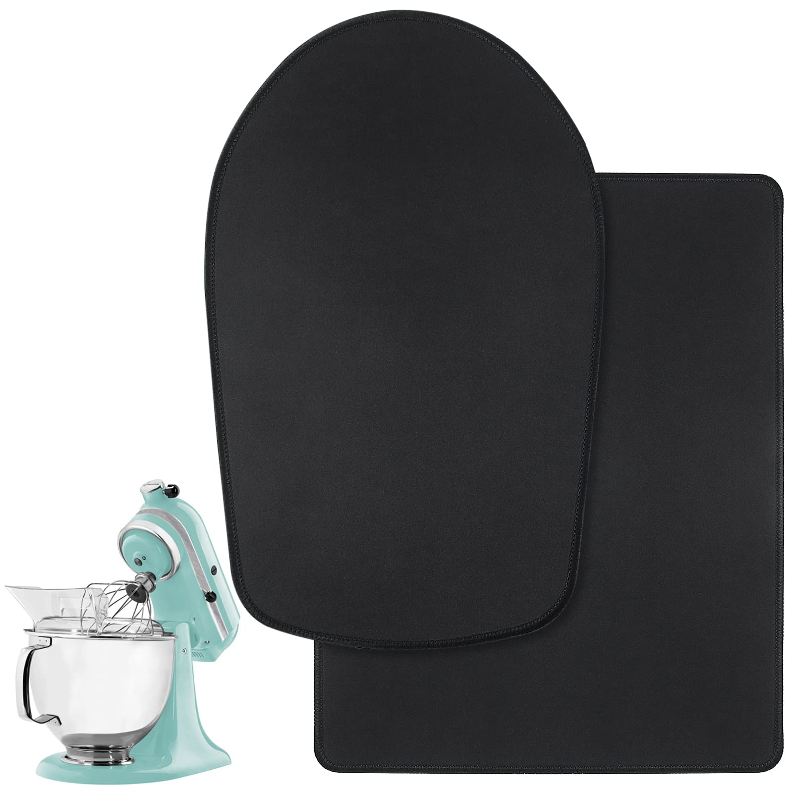 2PCS Non-Slip Mixer Mover Pads for KitchenAid Stand Mixer - Glide Mats for Countertop Appliances, Coffee Makers, Air Fryers & Toasters - Protect Countertops & Reduce Noise (Perfect for Baking & Cooking)