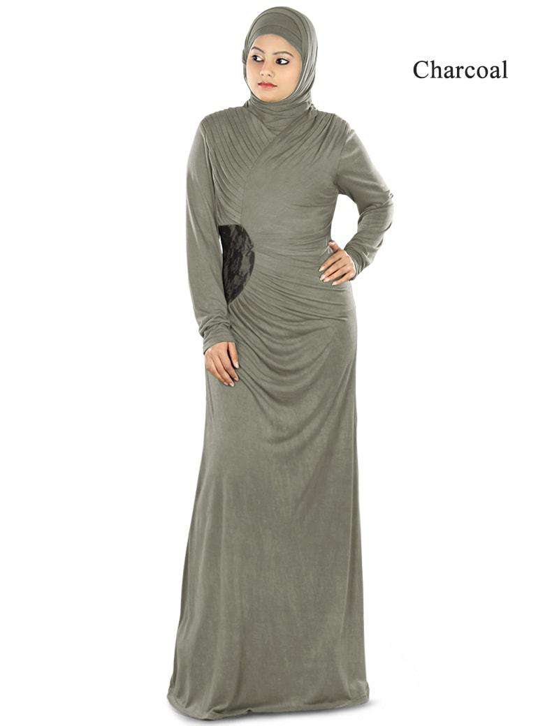 Zahirah Jersey Abaya - Modest Islamic Prayer Dress for Women, Comfortable & Stylish Long Sleeve Maxi Dress - Perfect for Mosque, Eid, Ramadan & Daily Wear