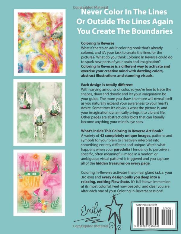 Reverse Coloring Book for Adults & Kids - Draw Lines on Pre-Colored Pages to Relieve Stress & Anxiety | Perfect for Mindful Relaxation, Art Therapy, and Creative Family Activities