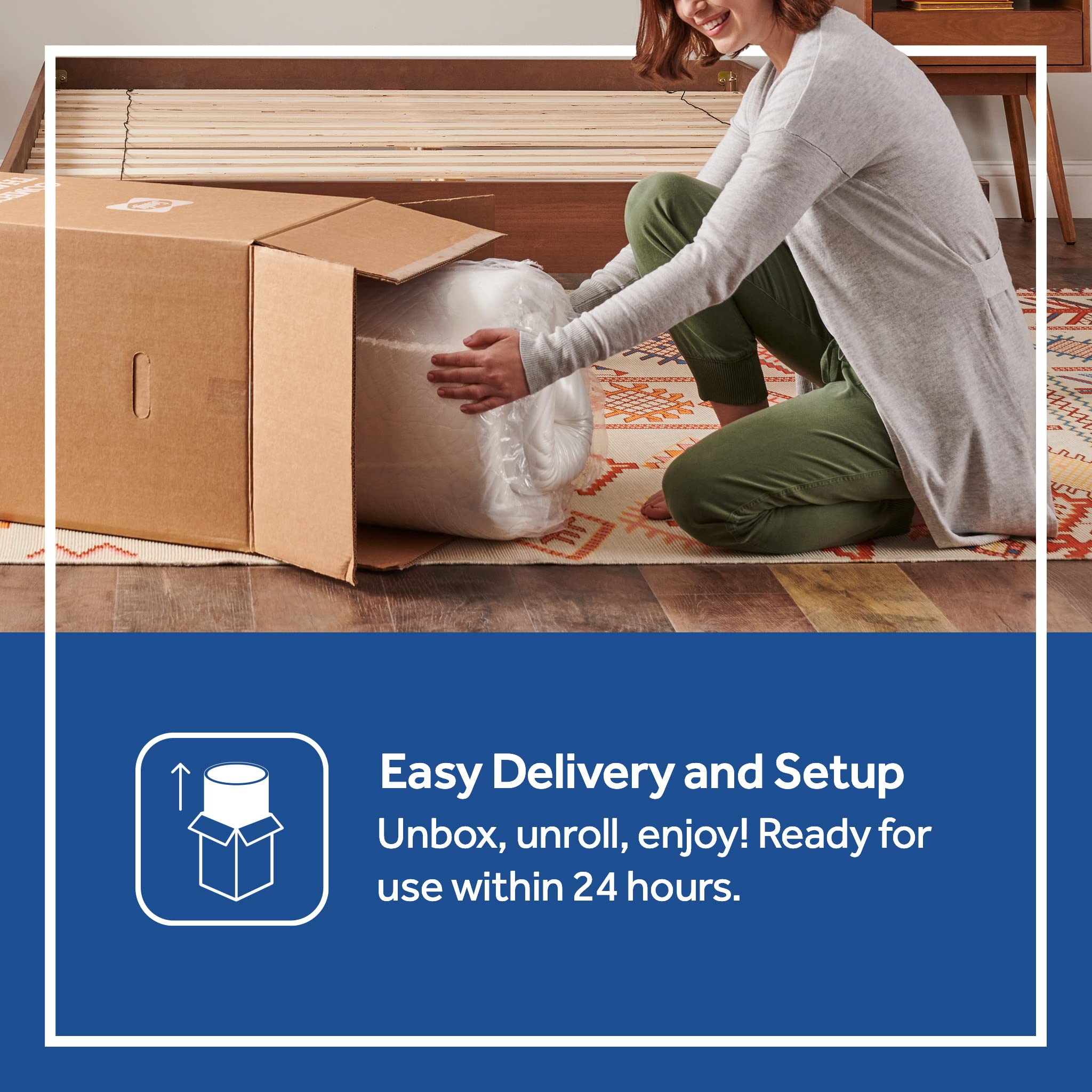 Sealy Cool & Clean 8-Inch Memory Foam Mattress in a Box - Twin XL Size, Breathable & Hypoallergenic - Perfect for Dorm Rooms, Guest Beds & Small Spaces