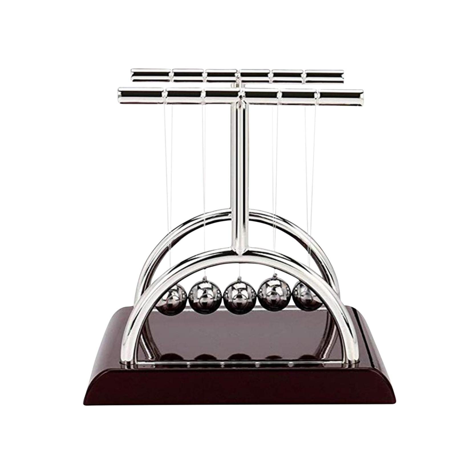 Wuztai Newton's Cradle Pendulum - LED Kinetic Energy Physics Science Toy with Swing Balls for Home & Office Decor | Educational STEM Gift for Kids & Adults | Perfect for Science Classrooms, Desk Decor & Stress Relief