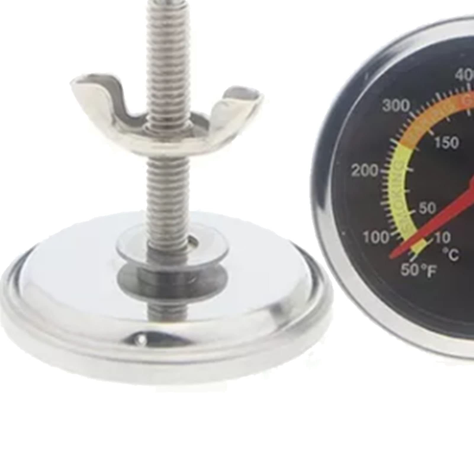 Professional Bimetal Grill Thermometer 50-400°C - Heavy Duty Metal Oven Thermometer for BBQ, Smoker, Baking & Roasting - Accurate Temperature Gauge for Kitchen, Camping & Outdoor Cooking