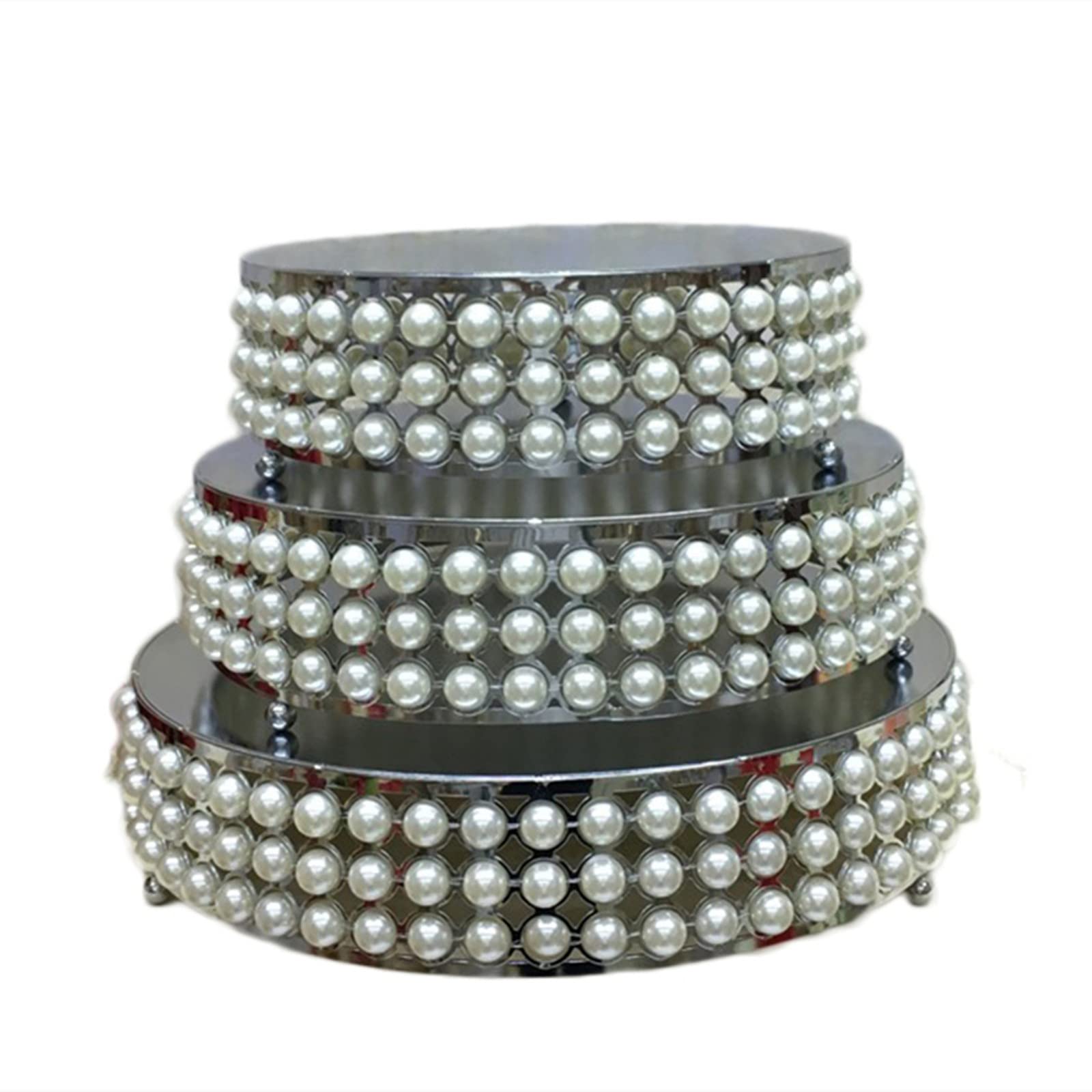 Elegant Metal Pearl Cupcake Stand - 40cm Baking Pastry Cake Dessert Display for Wedding, Party & Home Decoration | Durable & Stylish Dessert Holder for Events & Celebrations