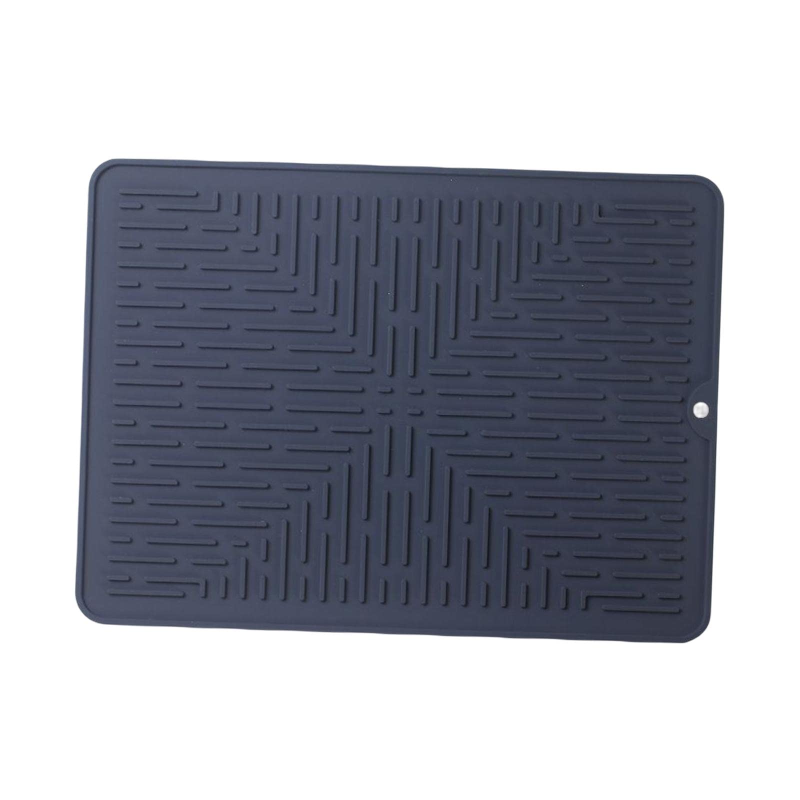 Bothyi Non-Slip Silicone Dish Drying Mat - Premium Kitchen Drain Board for Plates, Cups & Utensils - Perfect for Countertop Drying & Organizing - Dark Gray