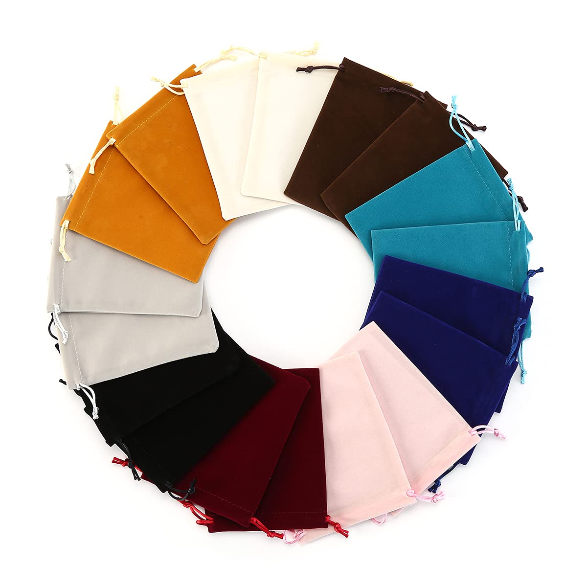 50Pcs Velvet Jewelry Drawstring Bags - 4.0x4.8 Inch Luxury Gift Pouches for Wedding Favors, Party Favors, Christmas Candy & Jewelry Storage - Perfect for Bridesmaid Gifts, Holiday Treats & Small Item Organization