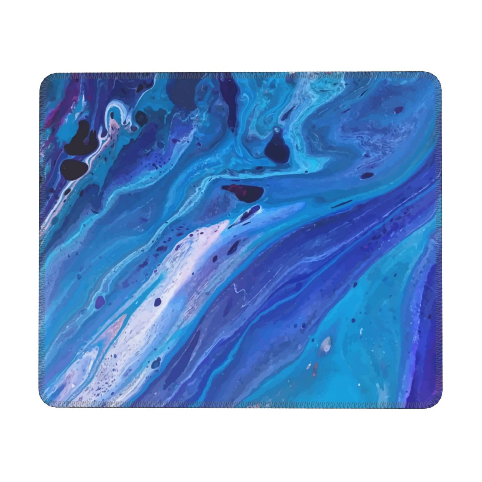 Blue Quicksand Gaming Mouse Pad - Non-Slip Rubber Base Desk Mat for PC, Laptop & Wireless Mouse (7x8.6in/7.9x9.5in) - Perfect for Office Work, Gaming & Home Computer Use