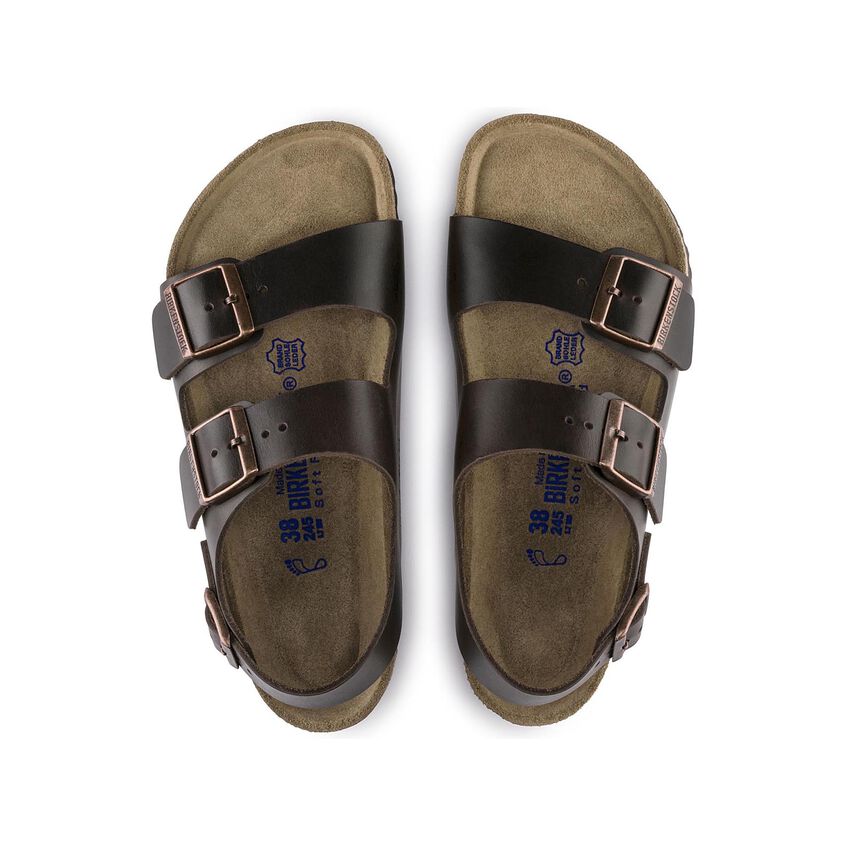 Birkenstock Milano Smooth Leather Soft Footbed Sandals - Comfortable Leather Sandals for Women & Men | Perfect for Beach, Walking & Casual Wear