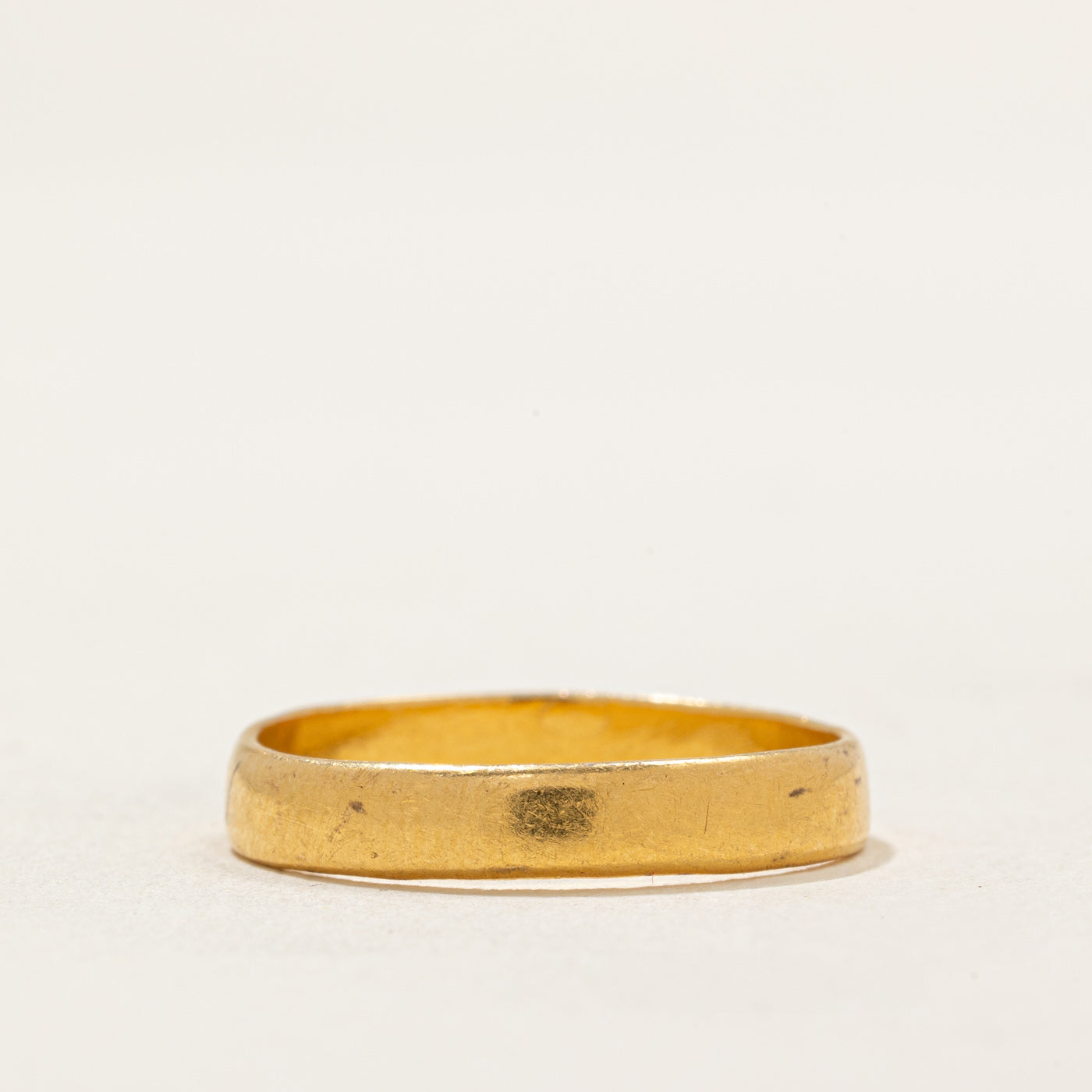 1959 Birmingham 22k Yellow Gold Wedding Band Ring - 3.25mm Width - Size 6.75 - Vintage Classic Wedding Jewelry for Anniversaries & Special Occasions