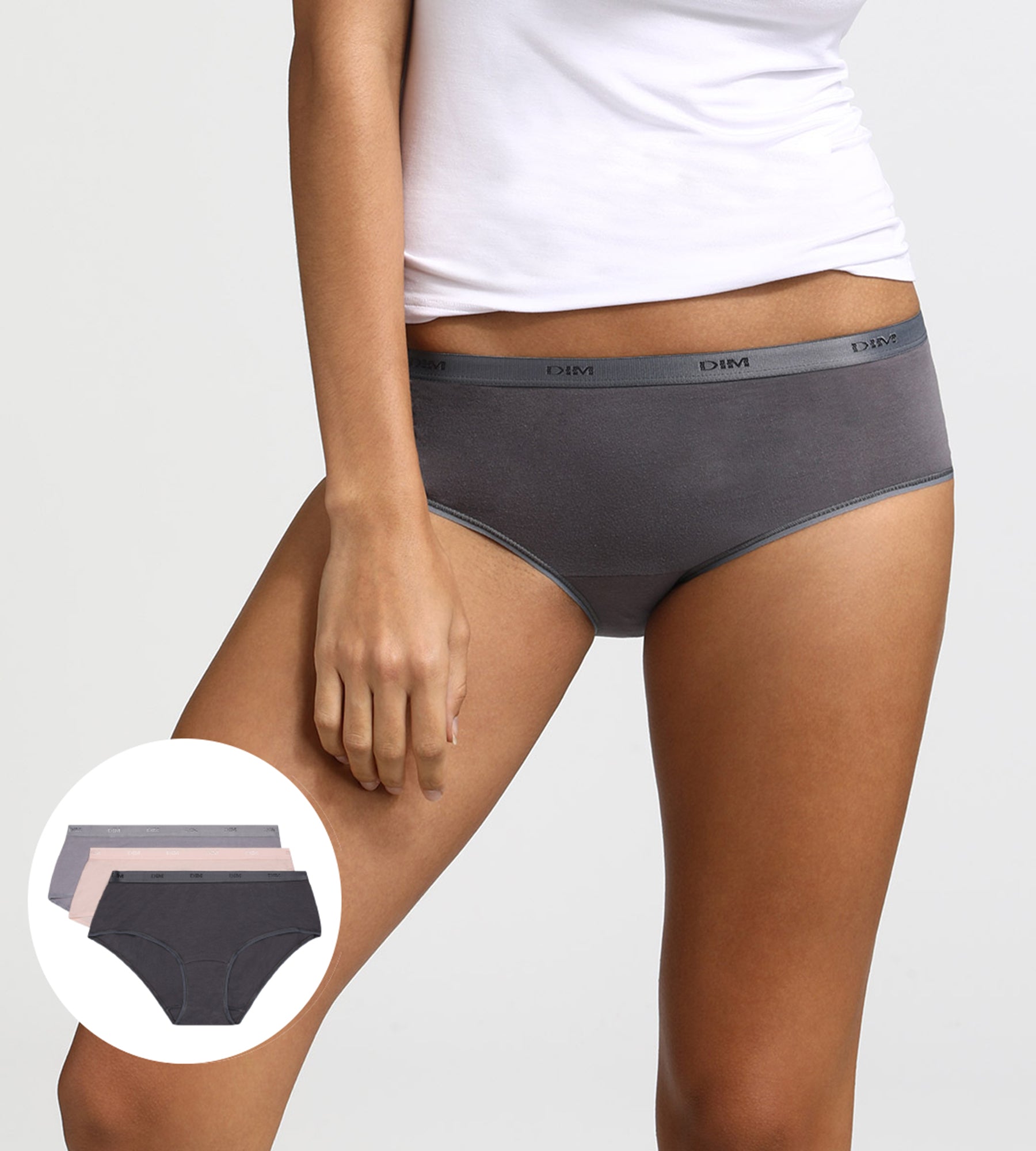 3 Pack EcoDIM Men's Underwear - Soft Cotton Boxer Briefs in Taupe, Pink & Gray | Comfortable Everyday Wear for Work, Gym & Sleep