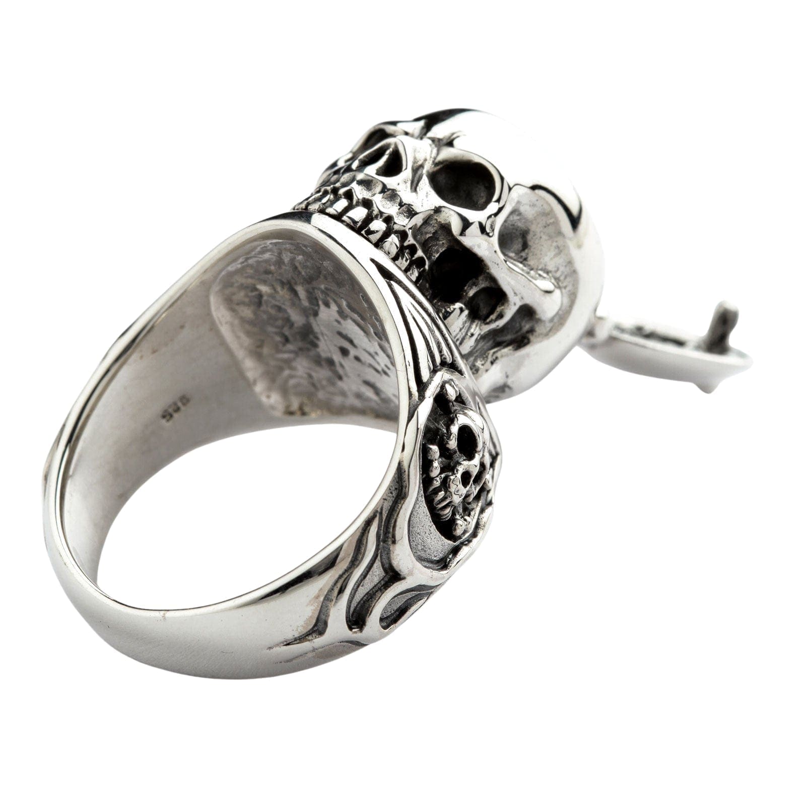 Gothic Skull Poison Pill Box Ring - Sterling Silver Jewelry for Men & Women - Perfect for Halloween, Gothic Fashion, and Unique Gift Giving