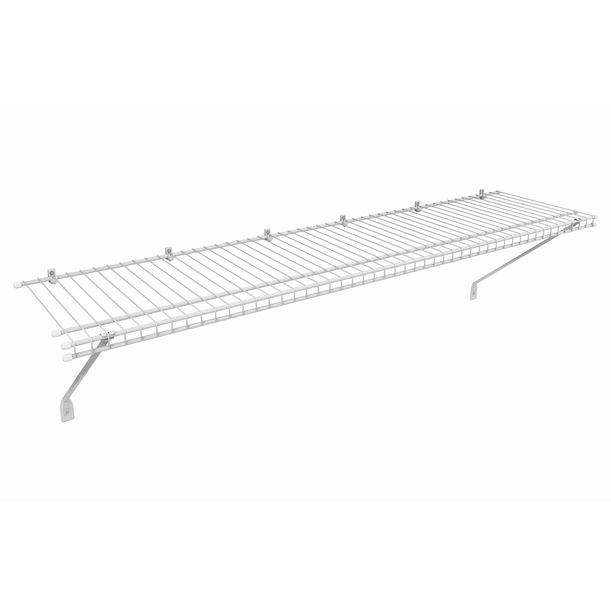 ClosetMaid 4 Ft. Wire Shelf Kit with Hardware - White Vinyl Finish for Pantry, Closet, Laundry & Utility Room Organization - Perfect for Home Storage Solutions