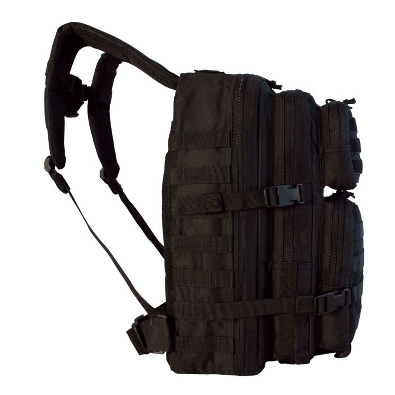 Red Rock Large Assault Pack - Durable Military Backpack for Hiking, Camping & Outdoor Adventures - Tactical Rucksack with Multiple Pockets - Black