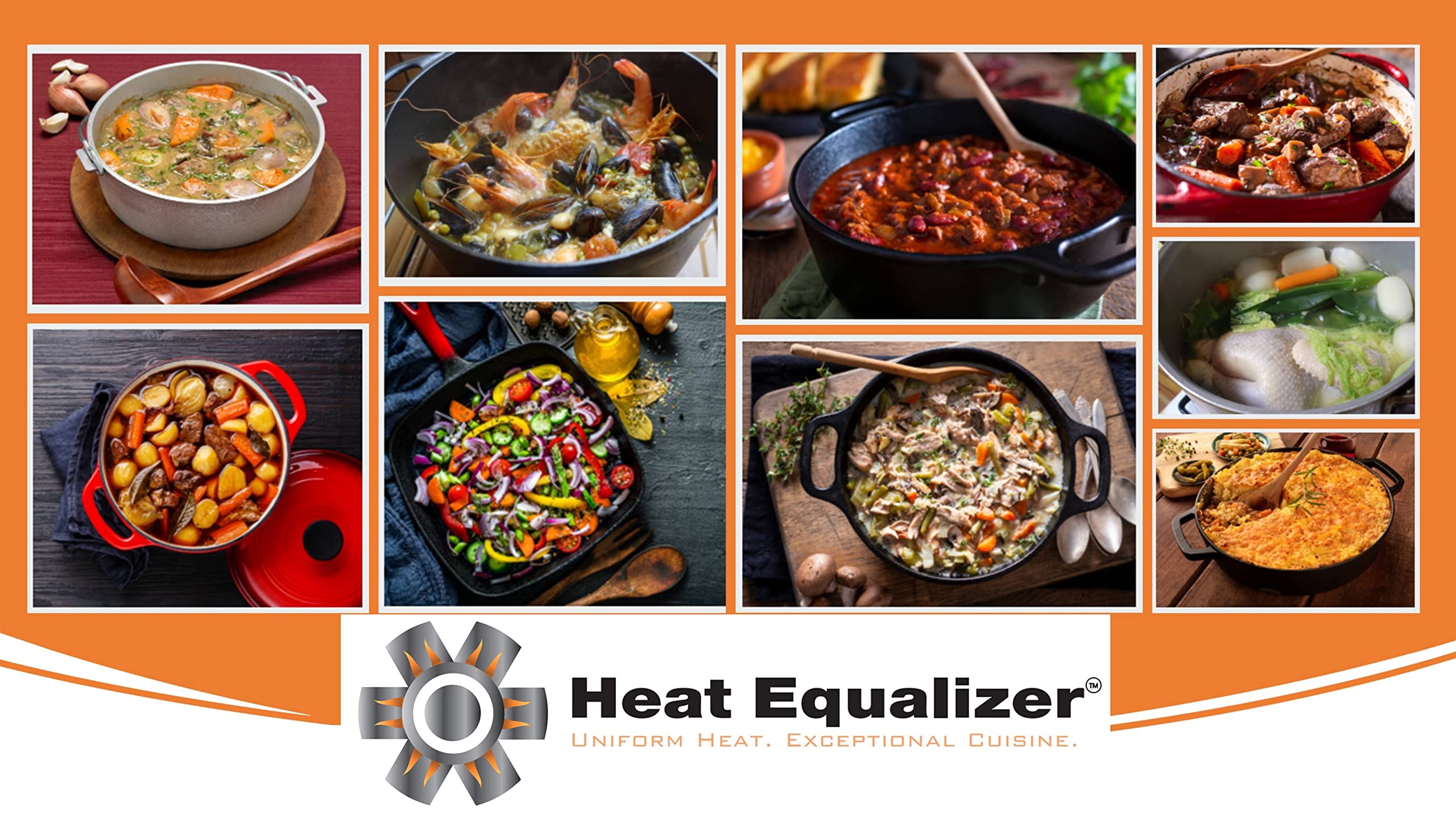 8 Inch High-Polish Commercial-Grade Heat Diffuser for Gas & Electric Stoves - Aluminum & Copper Alloy Burner Cover & Simmer Plate - Even Heat Distribution for Cooking, Baking & Simmering Sauces