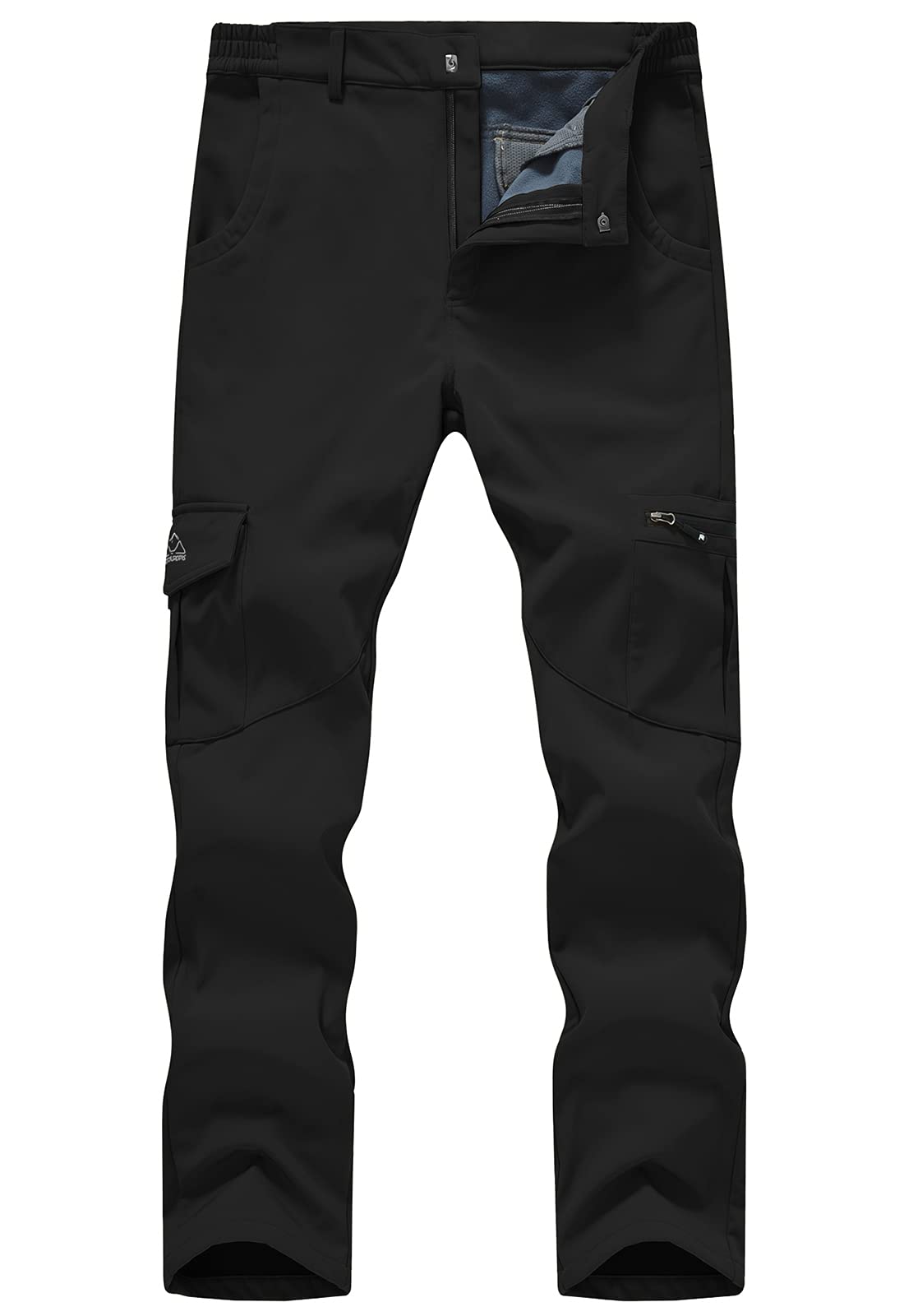 Men's Waterproof Ski Pants - Softshell Cargo Hiking Pants for Outdoor Sports