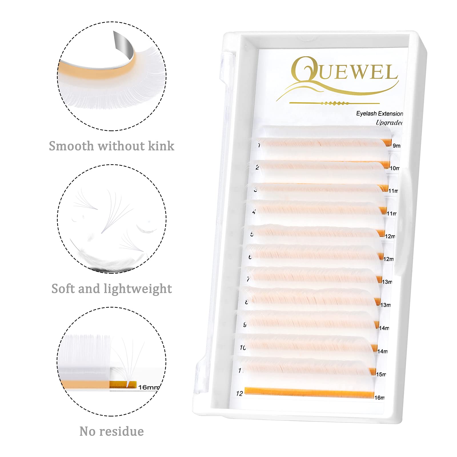 Premium White 3D-5D-20D Volume Eyelash Extensions | 0.07 C Curl 9-16mm Mixed Length | Easy Fan Self-Blooming Lashes for Dramatic Eye Makeup | Perfect for Weddings, Parties & Professional Lash Artists