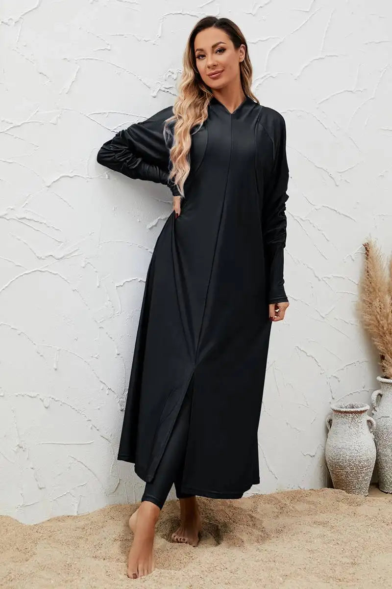 **3-Piece Halal Swimwear Set for Muslim Women - Modest Burkinis Swimsuit for Beach, Pool & Water Activities**