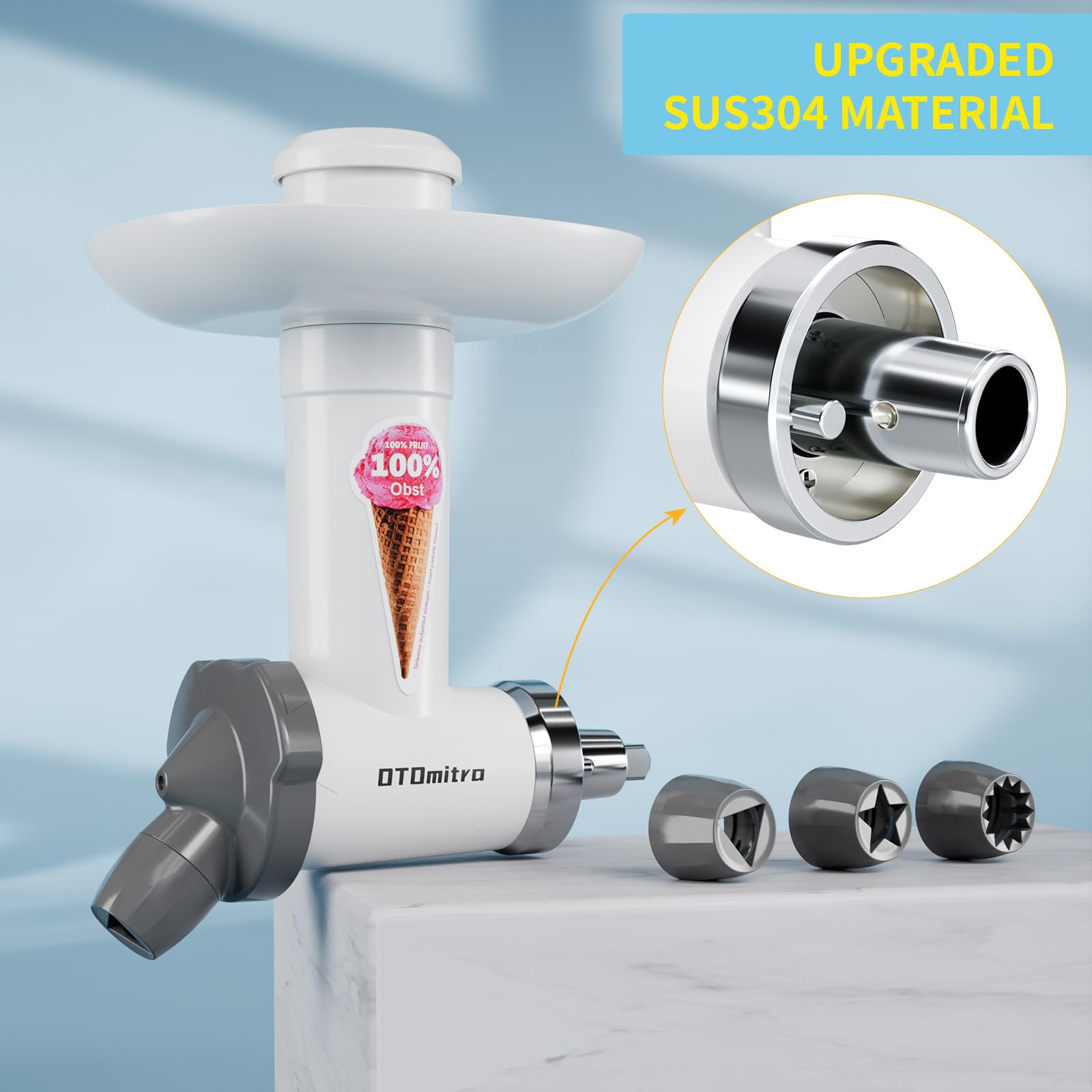 **KitchenAid Stand Mixer Ice Cream Maker Attachment - Dairy-Free, Healthy Frozen Dessert Maker for Soft Serve, Sorbet & Yogurt (Dishwasher Safe) | Perfect for Vegan Treats, Summer Parties & Family Fun**