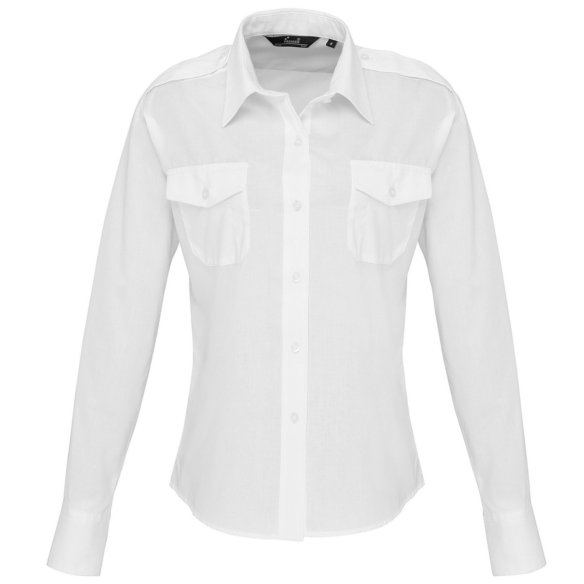 Premium Women's Long Sleeve Pilot Shirt - Stylish Aviation-Inspired Blouse for Flight Crew & Fashion | Office Wear, Travel Outfit & Costume Party