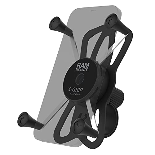RAM MOUNTS X-Grip Phone Mount with RAM Tough-Strap Handlebar Base for Bikes and Motorcycle Handlebars - Perfect for Secure and Convenient Phone Access