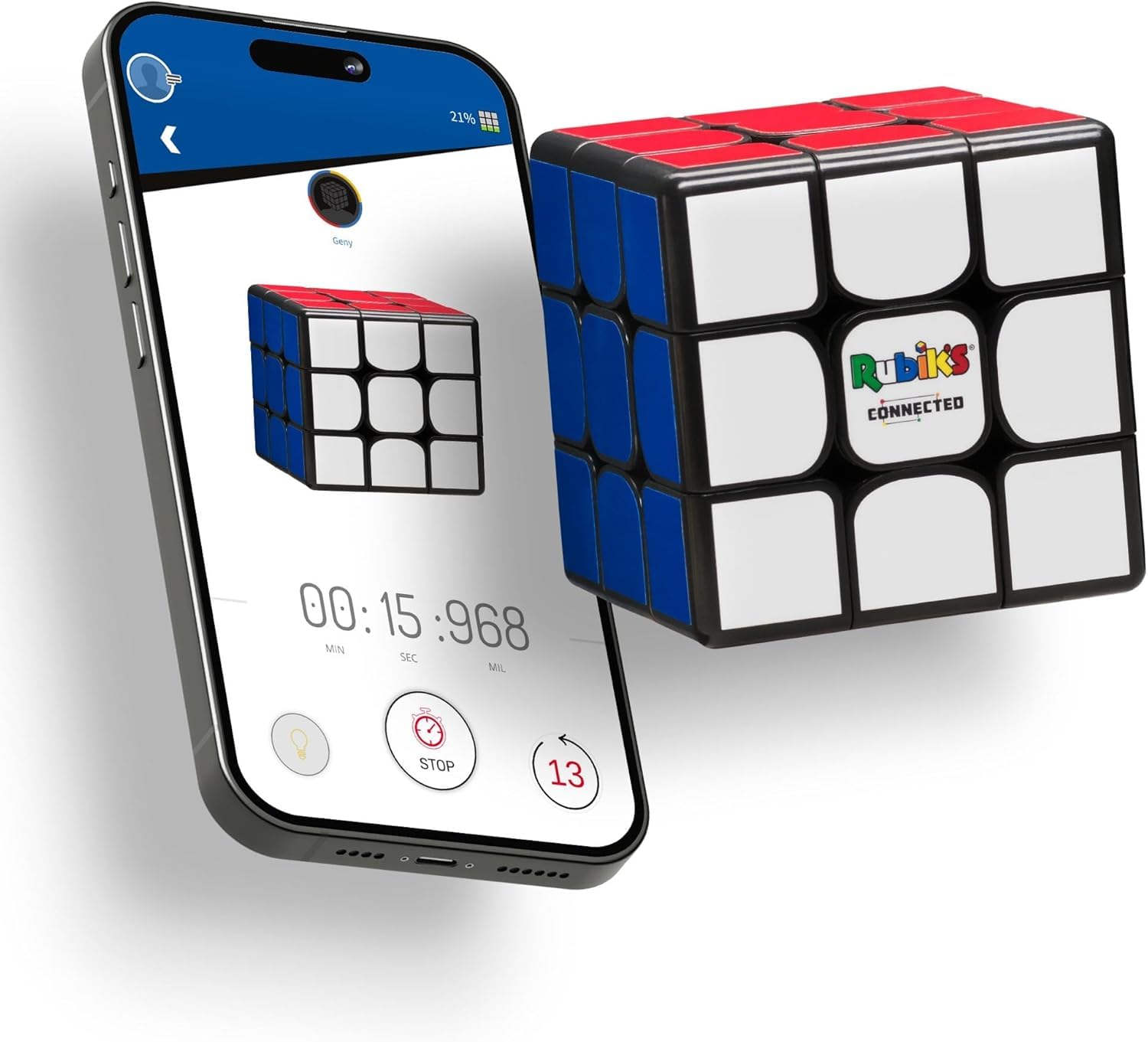 Original Rubik's Connected - Smart Digital Electronic Magic Cube with Global Multiplayer App | STEM Puzzle Game for All Skill Levels | Perfect for Brain Training, Gifts & Family Fun