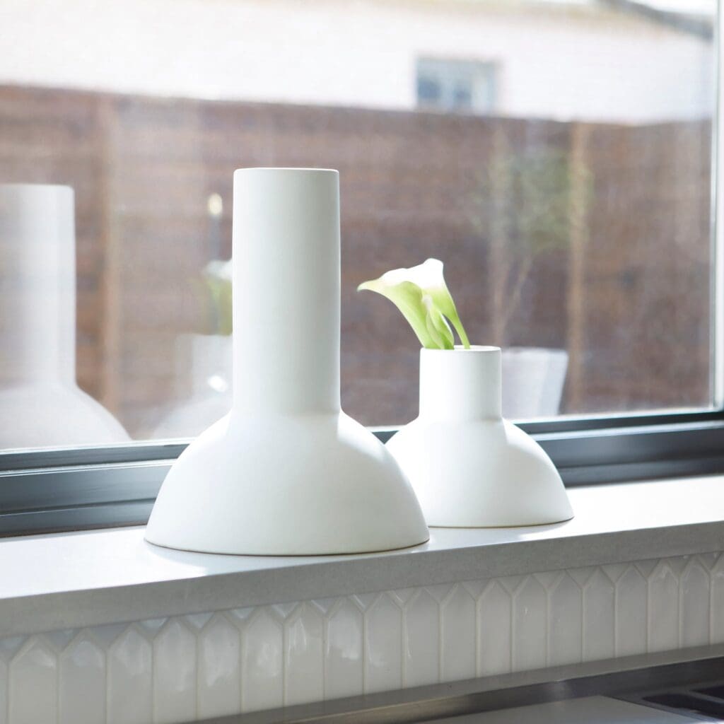 Cyan Design 10827 Purezza Vase - White Medium Glass Vase for Home Decor, Wedding Centerpiece & Floral Arrangements