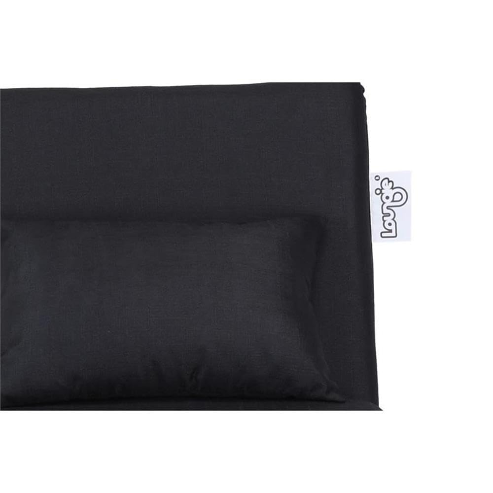 Relaxie Floor Chair - Black Linen Sleeper Sofa for Dorm, Bedroom & Living Room | Foldable Lounger for Reading, Gaming & TV Watching