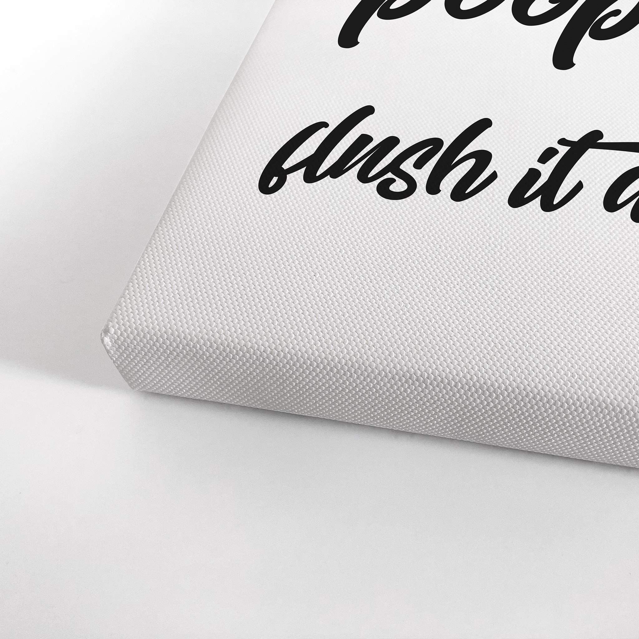Funny Bathroom Wall Art - 'When Life Gives You Poop, Flush It Away' Canvas Print - 36x24 Ready to Hang Toilet Humor Decor - Made in USA - Perfect for Bathrooms, Powder Rooms & Home Decor