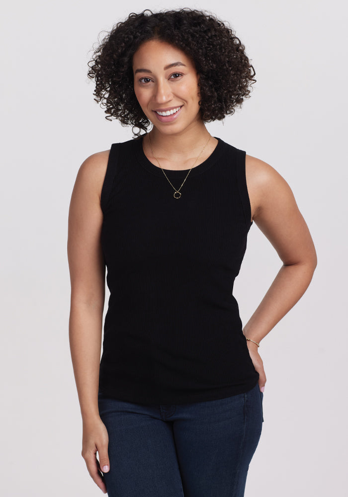Raegan Ribbed Tank Top for Women - Soft Stretchy Sleeveless Shirt, Casual Summer Tops - Perfect for Yoga, Beach, and Everyday Wear