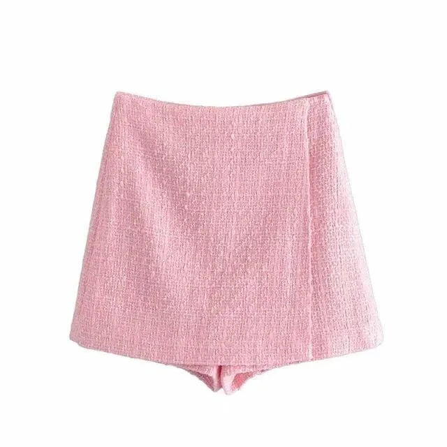 Stylish Pink Tweed Shorts Suit for Women | Summer Office Wear & Casual Outfits | Perfect for Business Meetings, Dates & Weekend Getaways