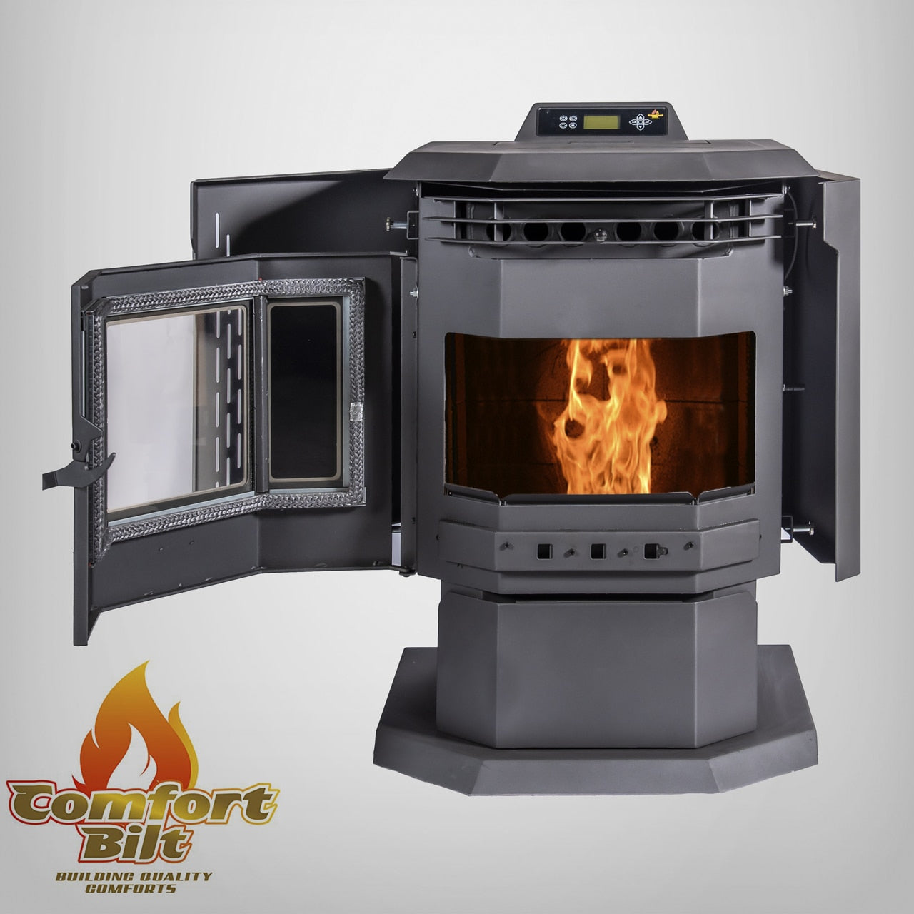 ComfortBilt HP21 SS Pellet Stove with Stainless Steel Trim - Efficient Home Heating for Living Rooms, Cabins & Outdoor Spaces