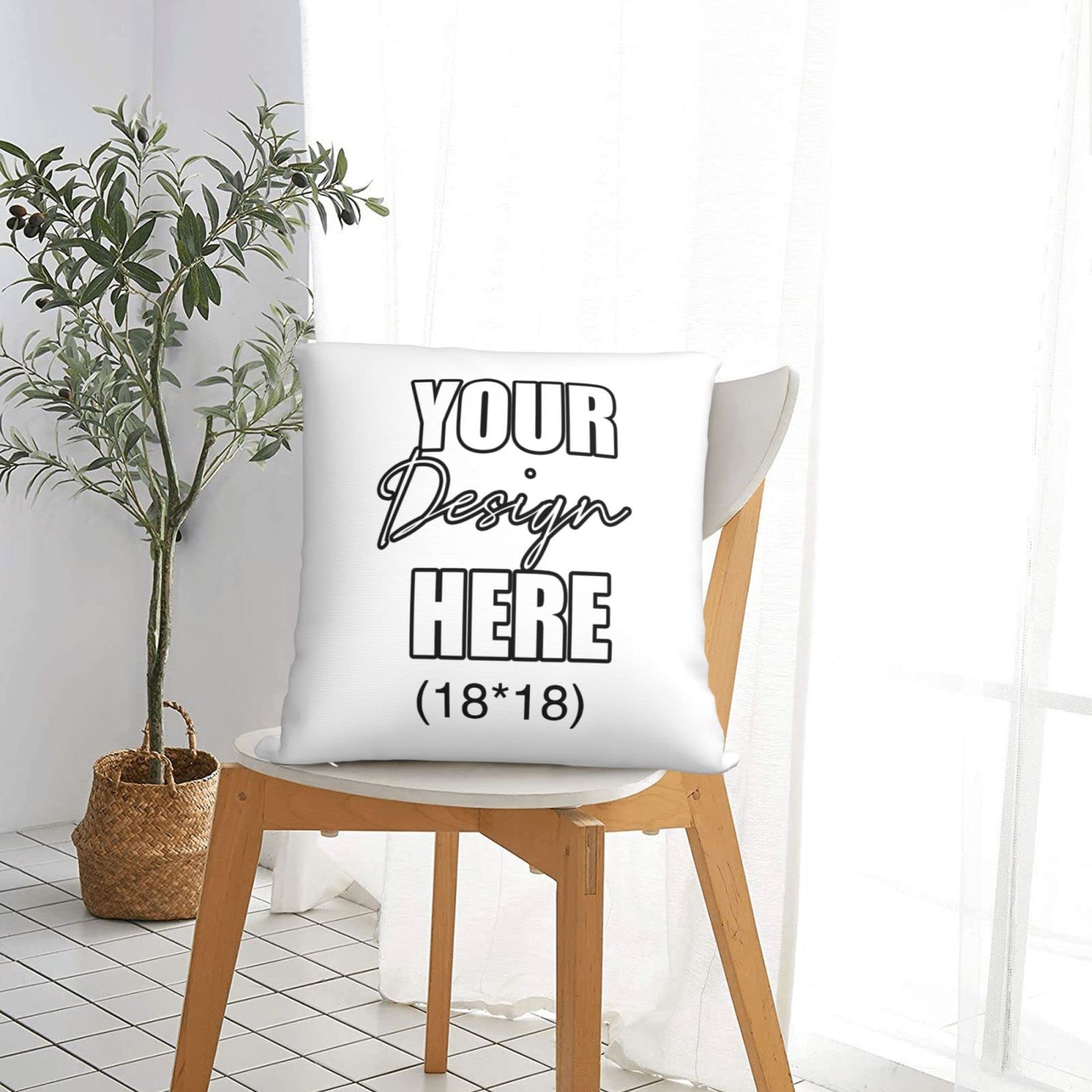 Custom Photo Throw Pillow 18x18 Inch - Personalized Pet, Couple & Wedding Keepsake Pillow Cover for Indoor Outdoor Decor - Perfect for Home, Sofa, Bedroom & Gift Giving