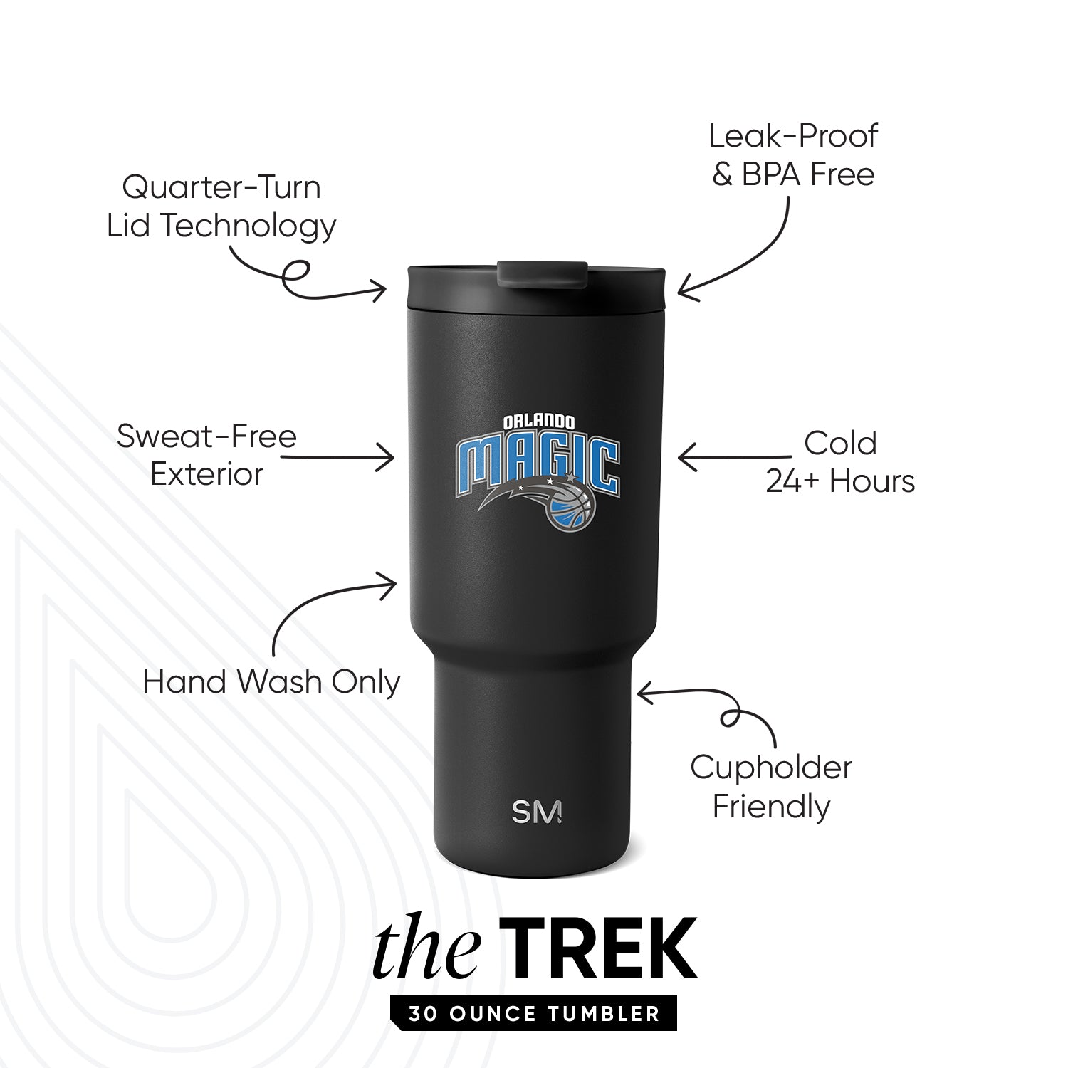 NBA Trek Tumbler with Flip Lid - Insulated Stainless Steel Water Bottle for Basketball Fans - Perfect for Gym, Work & Outdoor Adventures