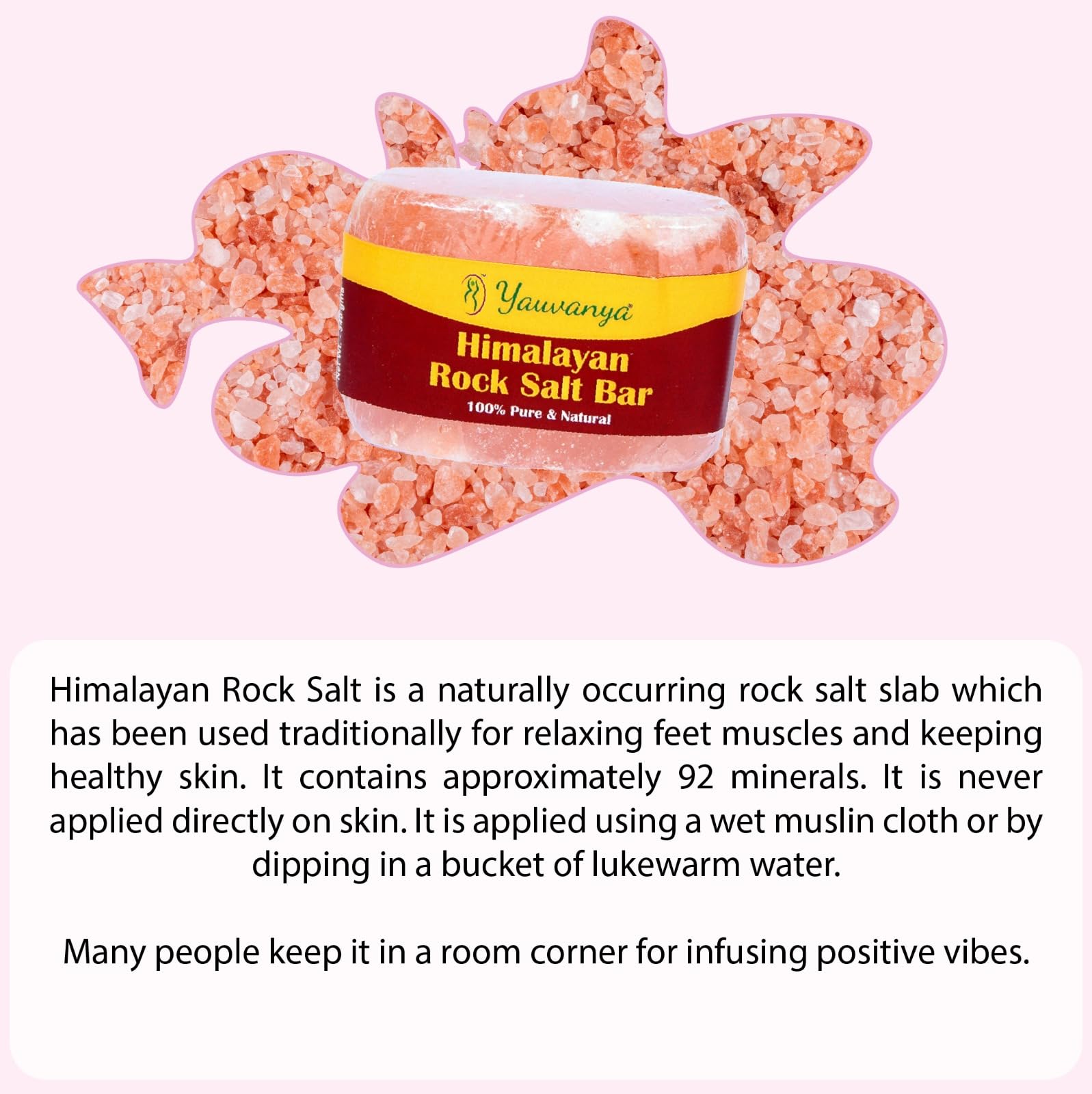 Himalayan Rock Salt Bar 300g - Pure Natural Exfoliating Salt Bar for Skin Rejuvenation | Spa Quality Bath Salt for Relaxation & Detox | Perfect for Home Spa, Gift Sets & Self-Care Rituals