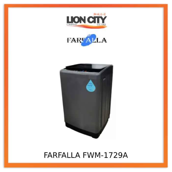 Farfalla FWM 1729A 8kg Top Load Fully Automatic Washing Machine - Energy Efficient Laundry Solution for Small Apartments & Compact Homes