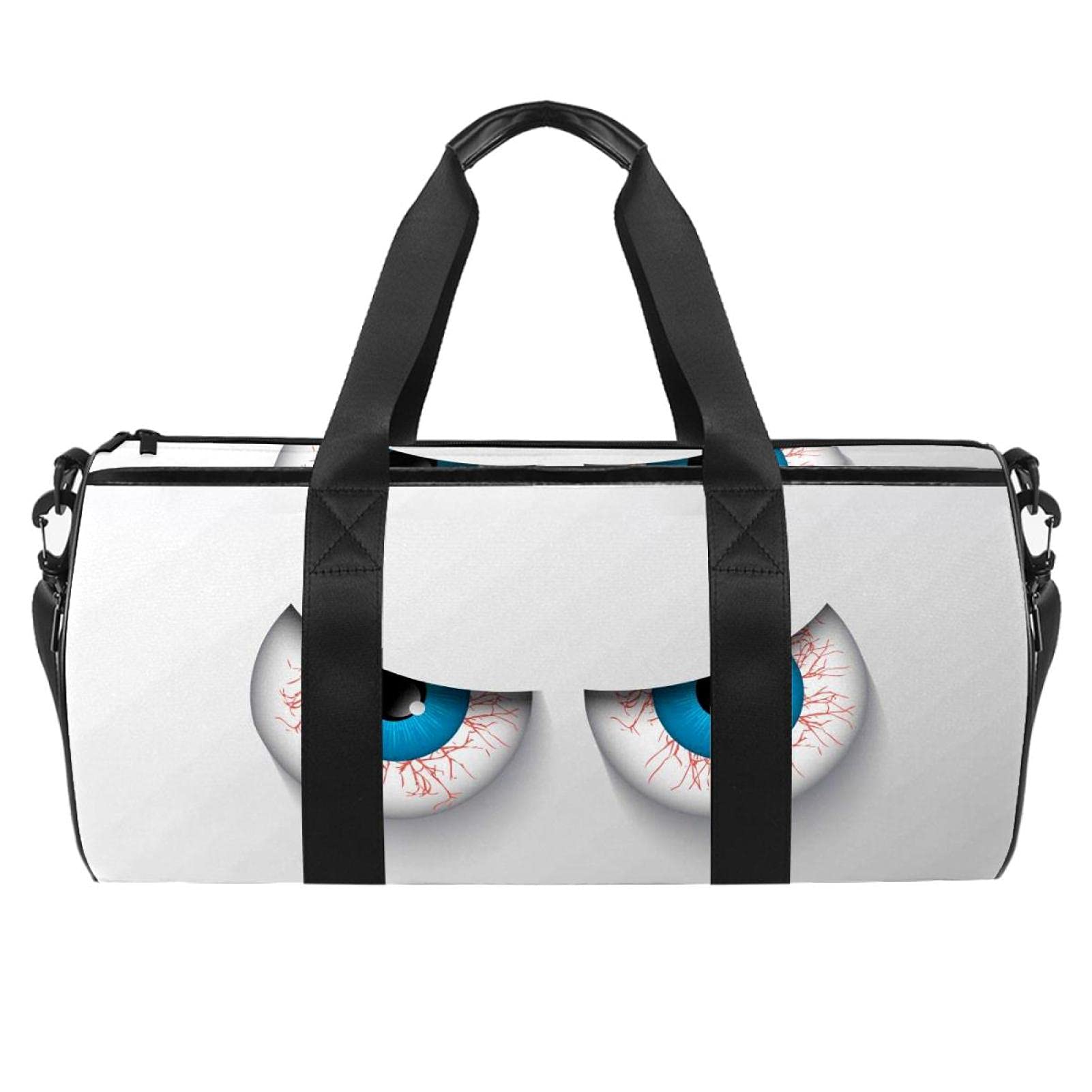Evil Eyes Dragon Sword Halloween Travel Duffel Bag - Waterproof Gym Sports Tote with Wet Pocket for Men & Women | Perfect for Trick or Treat, Cosplay & Gym Workouts