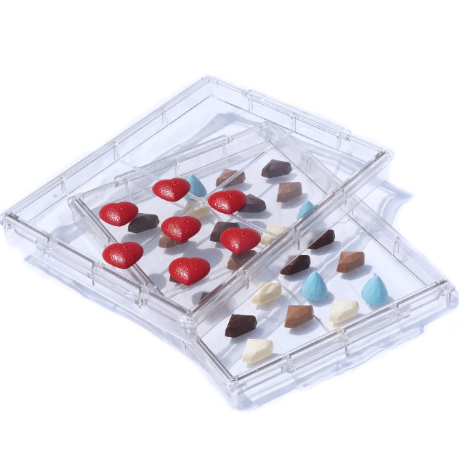 10 x 13 Inch Stackable Plastic Trays - Durable Polypropylene Food Serving Trays for Parties, Picnics, and Commercial Use